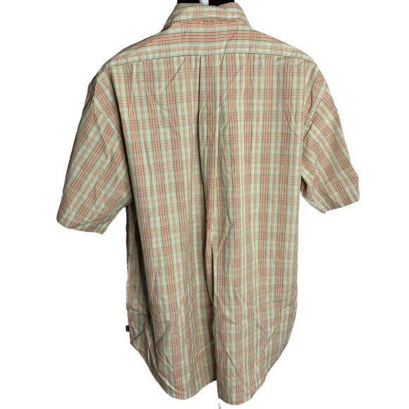 Daniel Cremieux Collared Button Up Shirt L Multicolor Plaid Short Sleeve Pocket - Picture 4 of 6